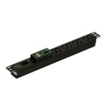 APC Easy Rack PDU, Metered, 1U, 1 Phase, 3.7kW, 230V, 16A, 8 x C13 outlets, IEC60320 C20 inlet (EPDU1016M)